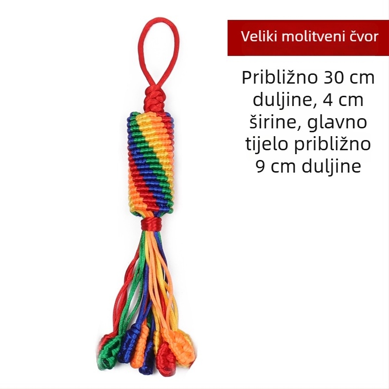 Viseći ukras za auto, ručno izrađeni dijamantni čvor, šareni okretni čvor, povoljan kineski čvor