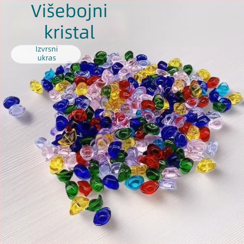 Šareni kristalni mali ingot s posudom od stakla – ukras za dom, otvorenje tvrtke i dar Budhi