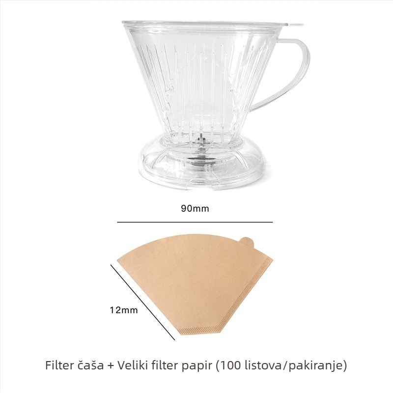 V60 šalica za prelijevanje s prekidačem, bez papirnoga filtra, za čaj i kavu