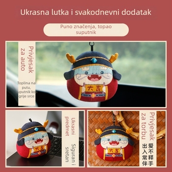 DIY komplet za šivanje: sretna lutkica za Godinu zmaja, ukras za dom i privjesak za auto – kreativan poklon