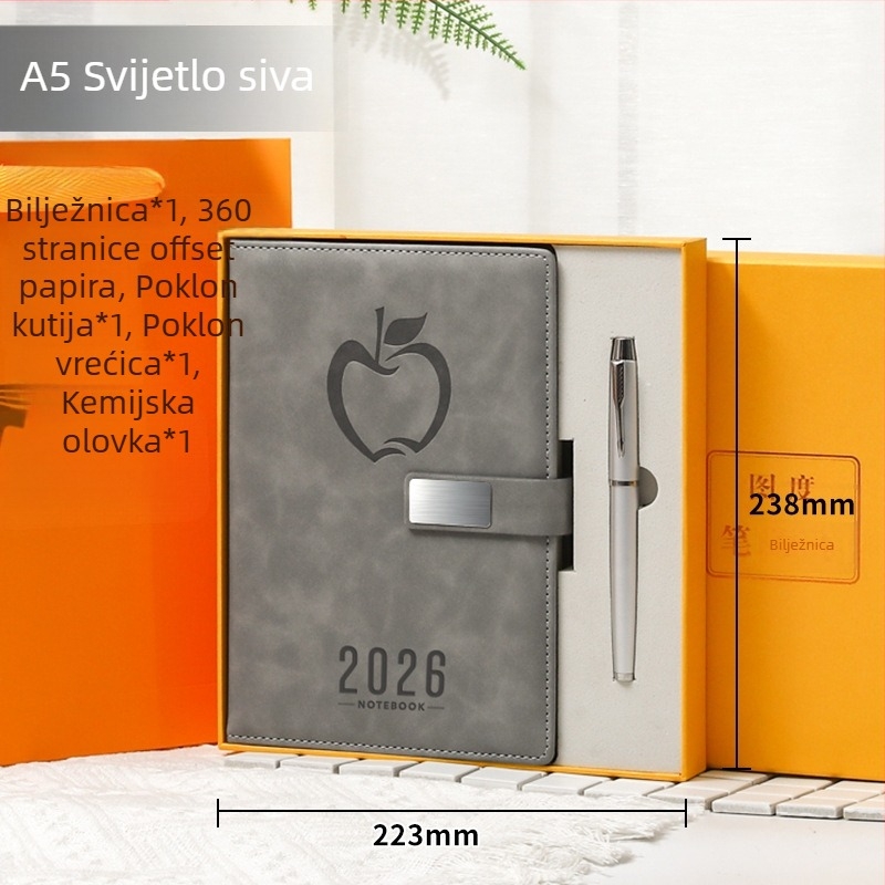 A5 bilježnica s prilagođenim logotipom, debeli korice, poslovni dnevnik 2025, ultra debeli, minimalistički dizajn