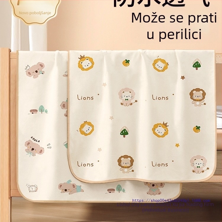 Vodootporna, prozračna i periva velika podloga za njegu beba — upija vlagu i protuklizna površina