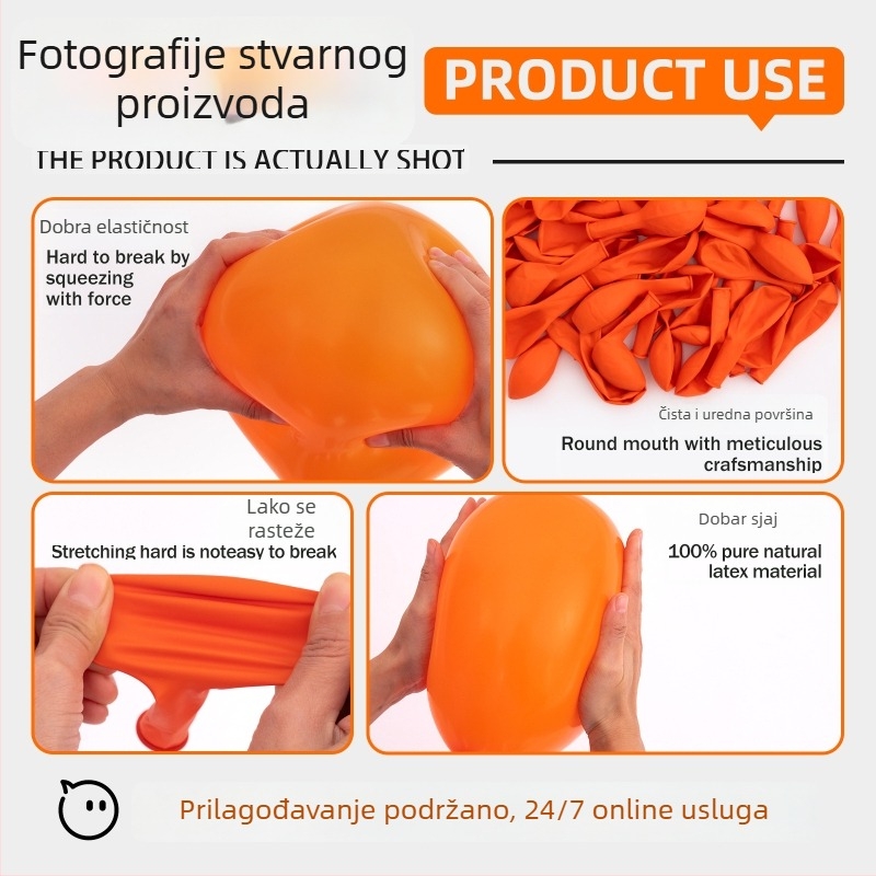 Haorun latex baloni promjera 10 inča, mat završna površina, debljina 1,5 g, više boja, okruglog oblika za party dekoracije