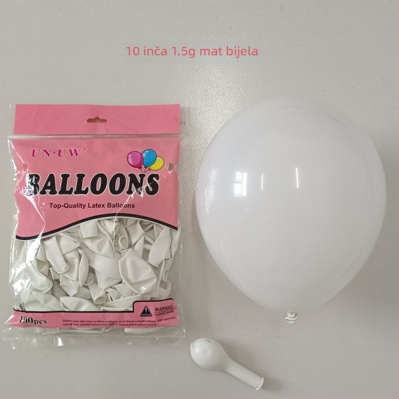 Haorun latex baloni promjera 10 inča, mat završna površina, debljina 1,5 g, više boja, okruglog oblika za party dekoracije