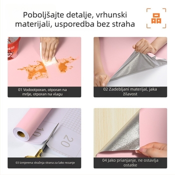 Jednobojna samoljepljiva tapeta za zid — vodootporna, otporna i ekološki prihvatljiva; pogodna za studentske sobe, spavaće sobe i radne prostore