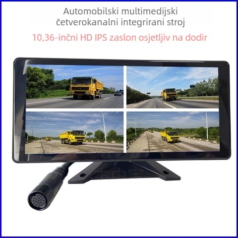 10,36-inčni HD auto monitor s kamerom za vožnju unatrag (12V/24V)