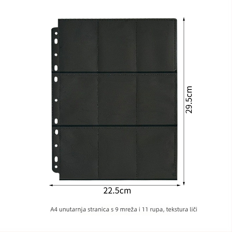Prozirne PP stranice za foto-album s 6 rupa, A4–A7, za kartice od 3, 5 i 7 inča