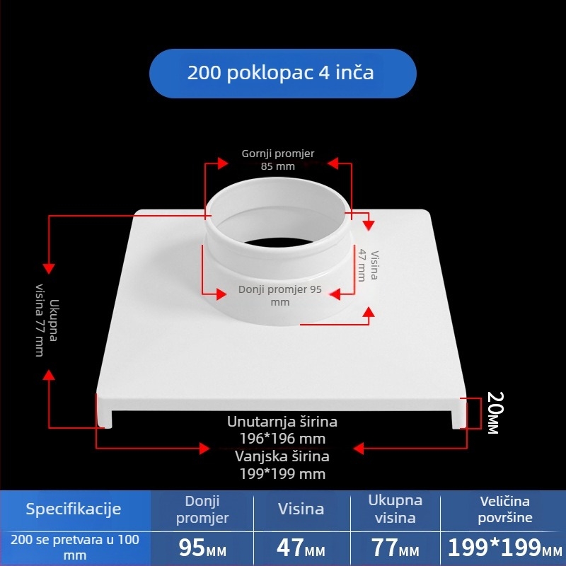 Grila za ventilaciju klima uređaja, stropni ventilacijski panel, poklopac za stropnu ventilaciju, mrežni poklopac