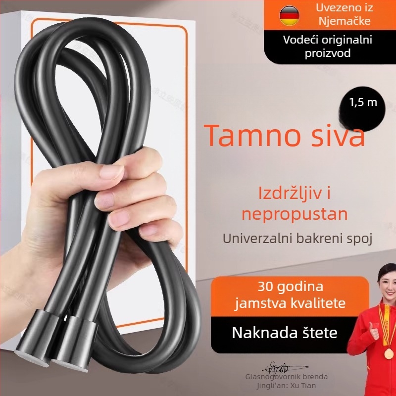 PVC tuš crijevo, fleksibilna kupaonska vodovodna cijev s mesingim spojem