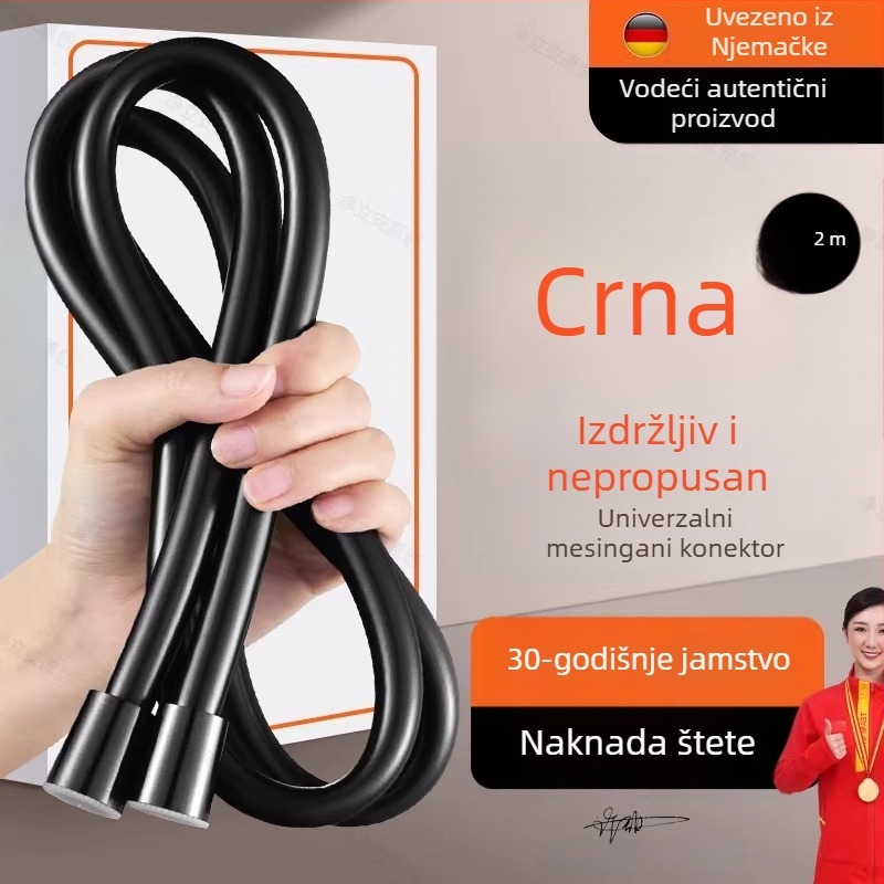 PVC tuš crijevo, fleksibilna kupaonska vodovodna cijev s mesingim spojem