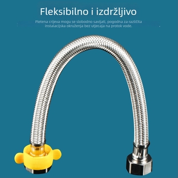 304 nehrđajući čelik opleteni fleksibilan crijevo za spajanje bojlera, ulaz u WC, topla i hladna voda