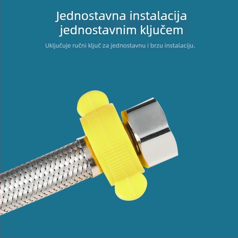 304 nehrđajući čelik opleteni fleksibilan crijevo za spajanje bojlera, ulaz u WC, topla i hladna voda