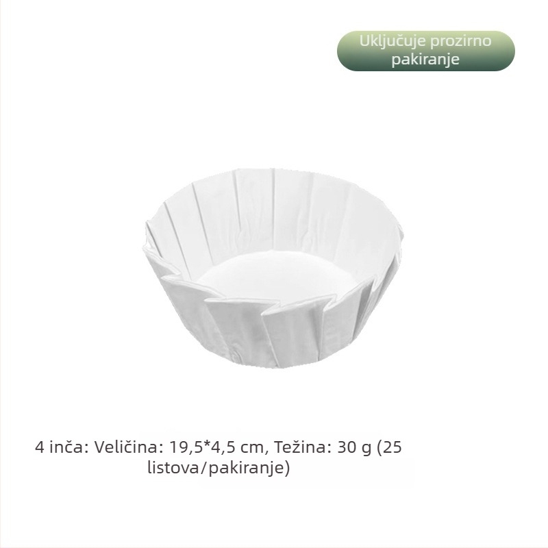 Basque stil silikonski papir za pečenje, bez savijanja, za cheesecake promjera 4/6/8 inča, pakiranje 25 ili 50 listova