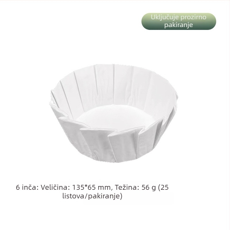 Basque stil silikonski papir za pečenje, bez savijanja, za cheesecake promjera 4/6/8 inča, pakiranje 25 ili 50 listova