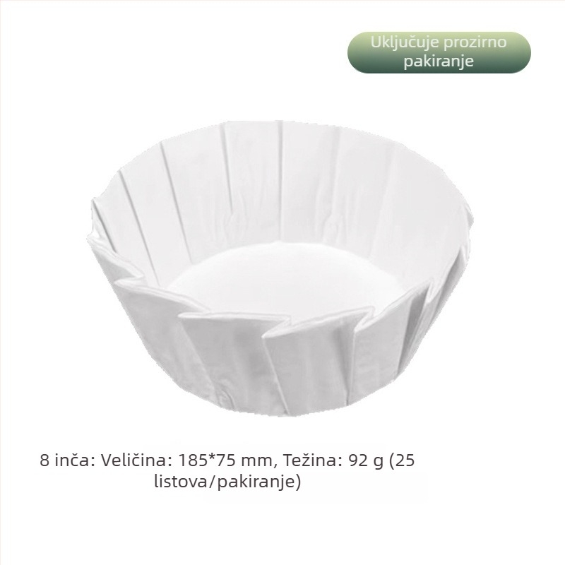 Basque stil silikonski papir za pečenje, bez savijanja, za cheesecake promjera 4/6/8 inča, pakiranje 25 ili 50 listova