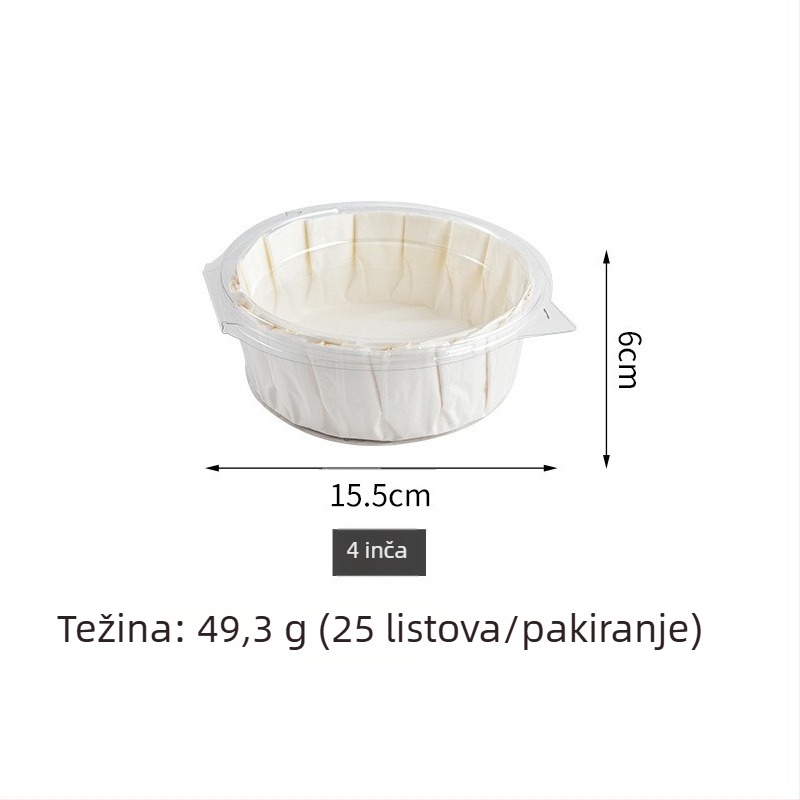 Basque stil silikonski papir za pečenje, bez savijanja, za cheesecake promjera 4/6/8 inča, pakiranje 25 ili 50 listova
