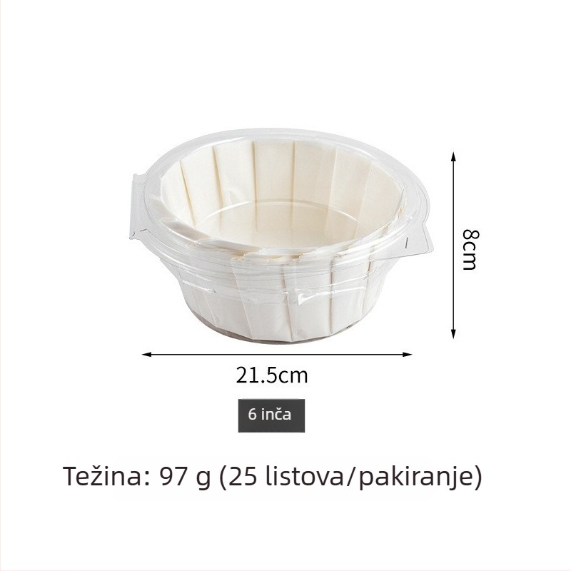 Basque stil silikonski papir za pečenje, bez savijanja, za cheesecake promjera 4/6/8 inča, pakiranje 25 ili 50 listova