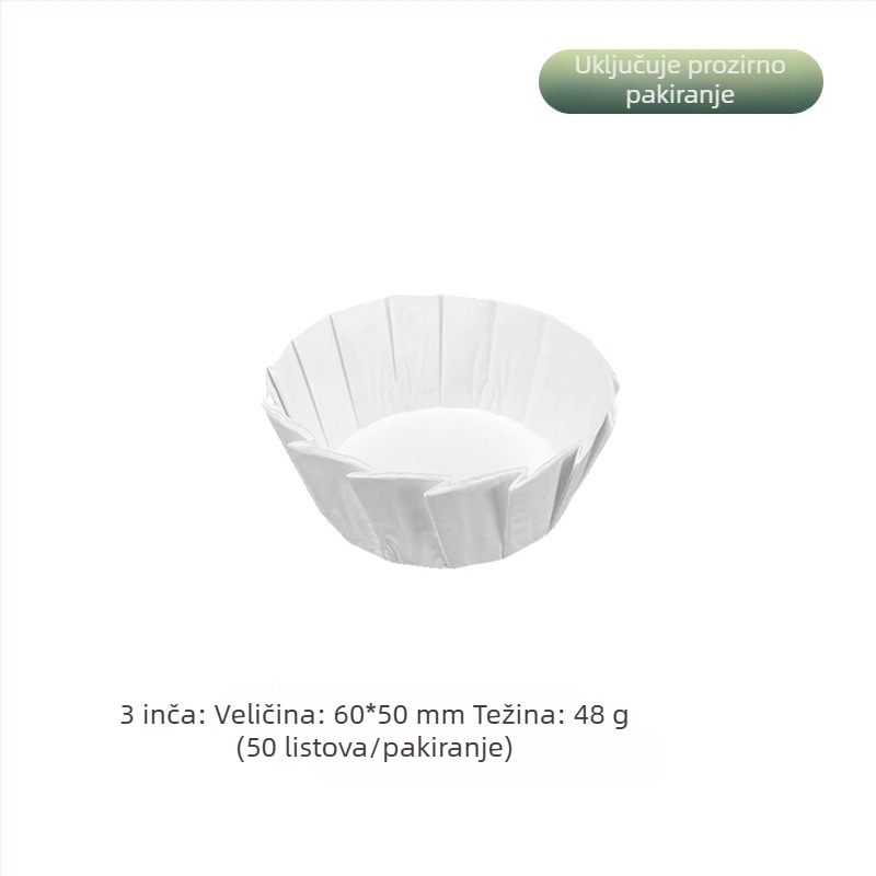 Basque stil silikonski papir za pečenje, bez savijanja, za cheesecake promjera 4/6/8 inča, pakiranje 25 ili 50 listova