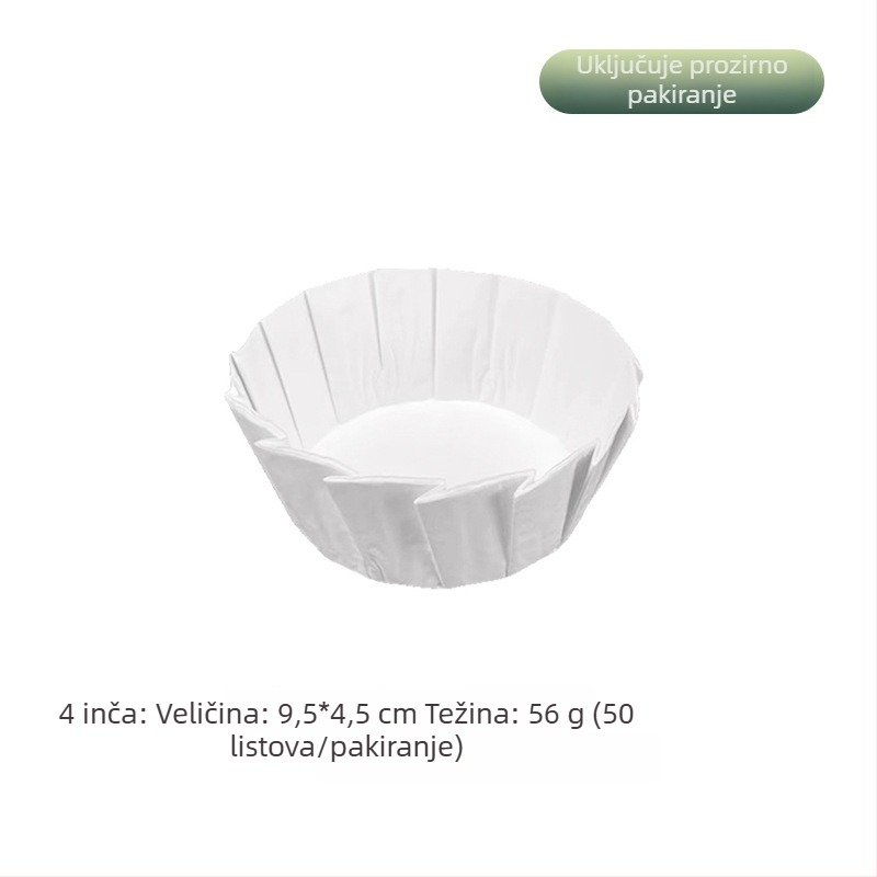 Basque stil silikonski papir za pečenje, bez savijanja, za cheesecake promjera 4/6/8 inča, pakiranje 25 ili 50 listova