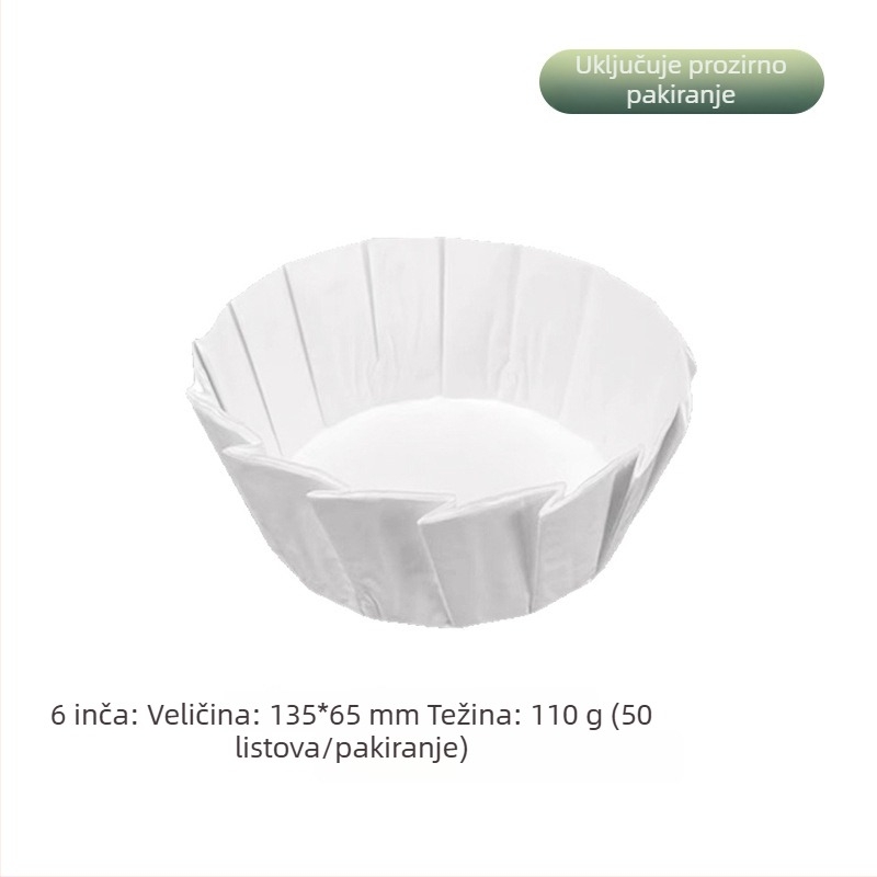 Basque stil silikonski papir za pečenje, bez savijanja, za cheesecake promjera 4/6/8 inča, pakiranje 25 ili 50 listova