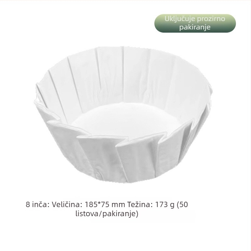 Basque stil silikonski papir za pečenje, bez savijanja, za cheesecake promjera 4/6/8 inča, pakiranje 25 ili 50 listova