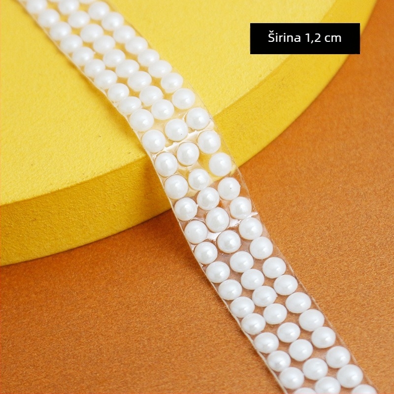 Labave perle i kristali od plastike/smole s ljepilom na stražnjoj strani za DIY ukrase za odjeću