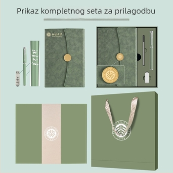 A5 bilježnica od umjetne kože u kutiji za poklon, prilagodljiva bilježnica, dnevnik sastanaka i međunarodni planer za poslovne aktivnosti