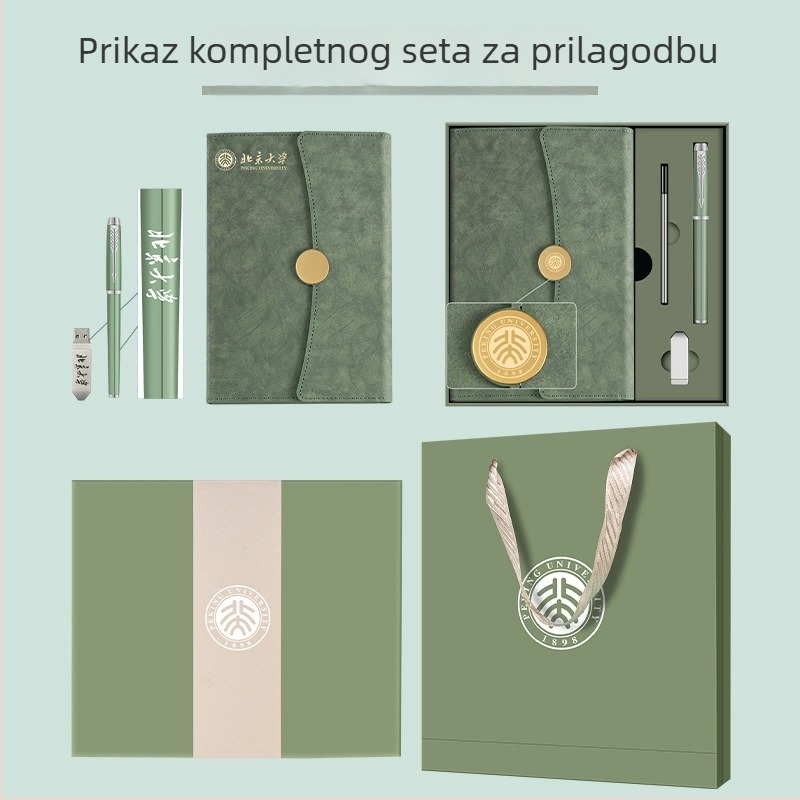 A5 bilježnica od umjetne kože u kutiji za poklon, prilagodljiva bilježnica, dnevnik sastanaka i međunarodni planer za poslovne aktivnosti