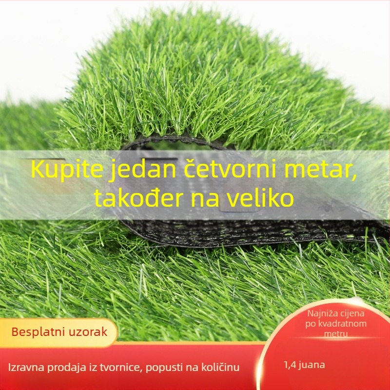 Umjetna trava za balkon — dekorativan zaslon, zeleni tepih i plastične lažne biljke za vrtić