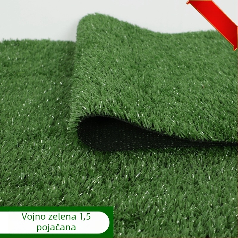 Umjetna trava za balkon — dekorativan zaslon, zeleni tepih i plastične lažne biljke za vrtić