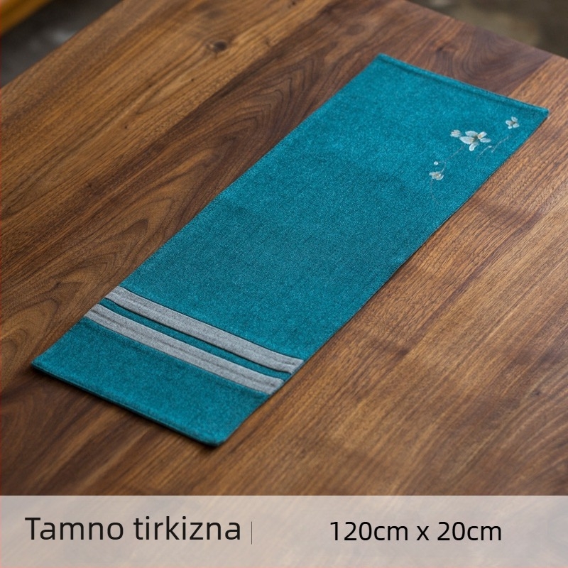 Ručno oslikana vodootporna podložica za čajnu ceremoniju u kineskom zen stilu, tkanina od pamuka i lana, stolni prekrivač za čaj i izolacijska podloga
