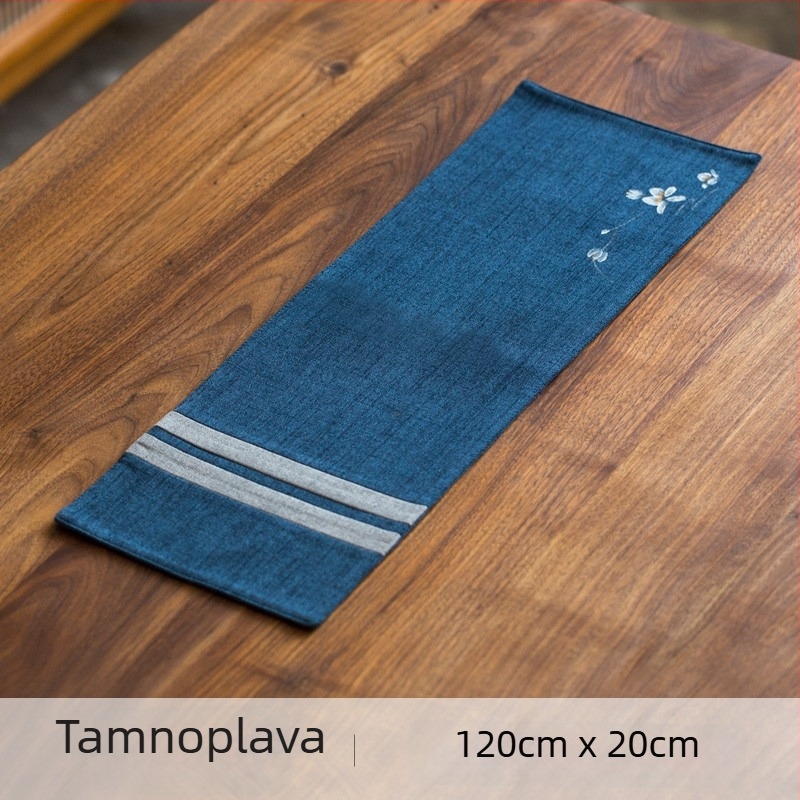 Ručno oslikana vodootporna podložica za čajnu ceremoniju u kineskom zen stilu, tkanina od pamuka i lana, stolni prekrivač za čaj i izolacijska podloga