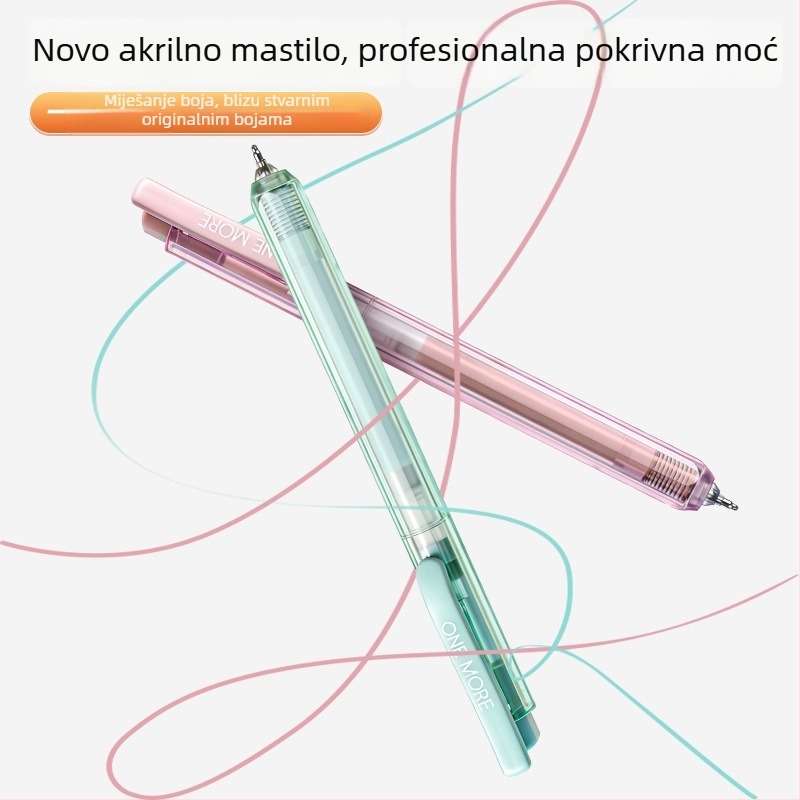 Višebojni set za dnevnik i crtanje, snažno prekrivanje i slojevite boje, prikladan učenicima i studentima umjetnosti, akril gel olovke i markeri