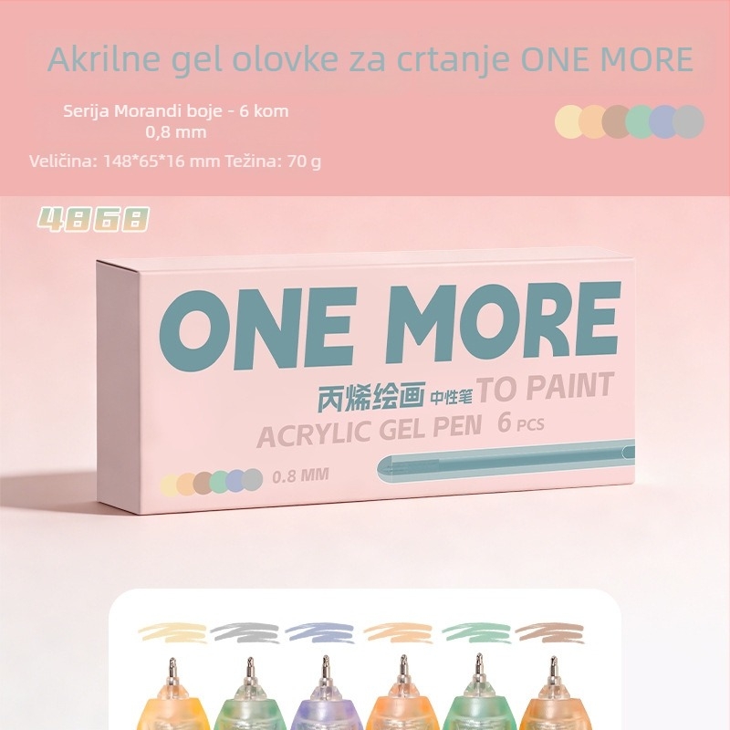 Višebojni set za dnevnik i crtanje, snažno prekrivanje i slojevite boje, prikladan učenicima i studentima umjetnosti, akril gel olovke i markeri