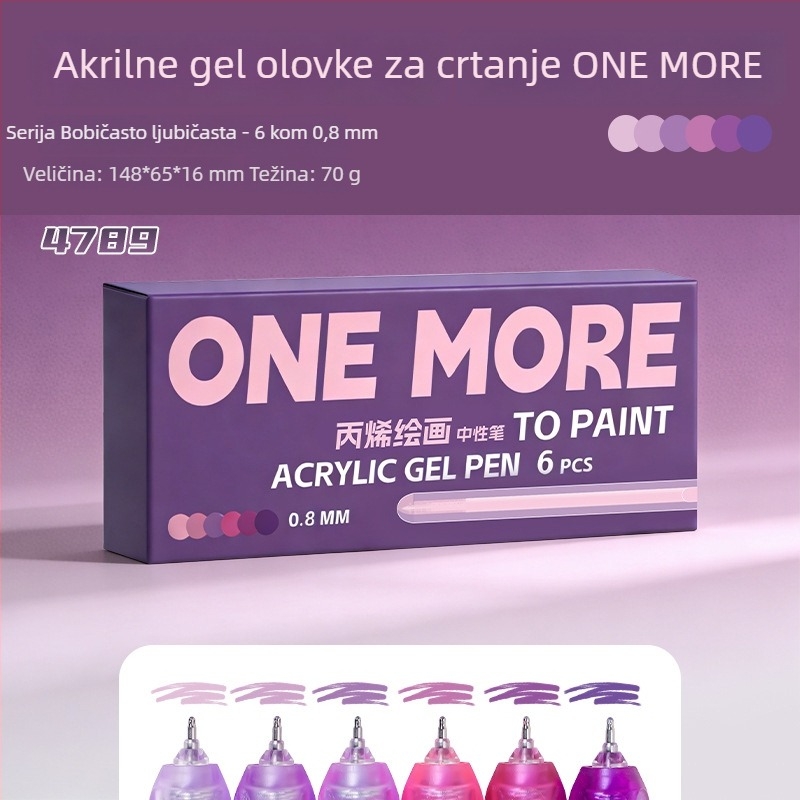 Višebojni set za dnevnik i crtanje, snažno prekrivanje i slojevite boje, prikladan učenicima i studentima umjetnosti, akril gel olovke i markeri