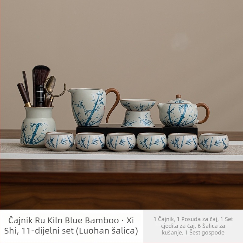 Ruyao Crackle set čaja, 2025 novi model, Kung Fu čajnik, keramički kućni servis za čaj, elegantan visoke klase kompletan set
