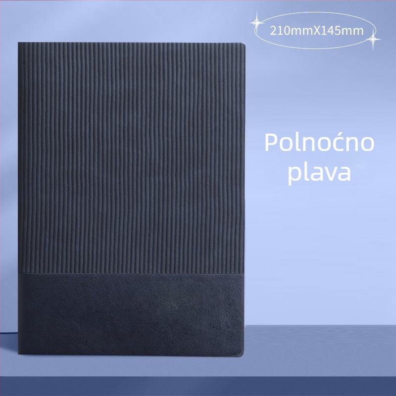 Set bilježnica s logom, format A5, mekana umjetna koža, spojene ljepilom, za poslovni ured, 160 stranica, u kutiji za poklon