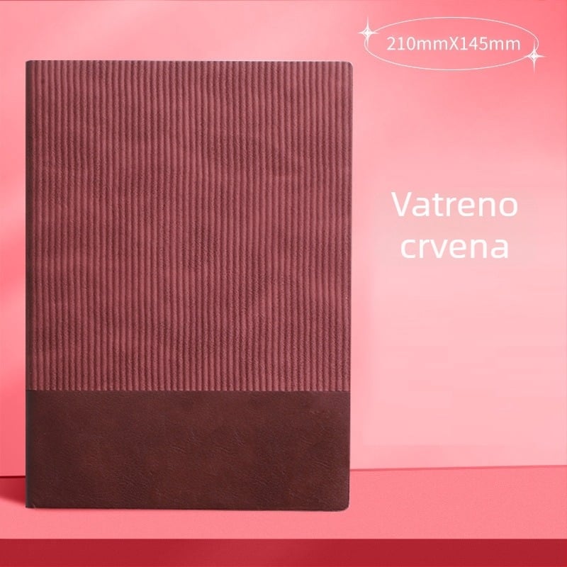 Set bilježnica s logom, format A5, mekana umjetna koža, spojene ljepilom, za poslovni ured, 160 stranica, u kutiji za poklon