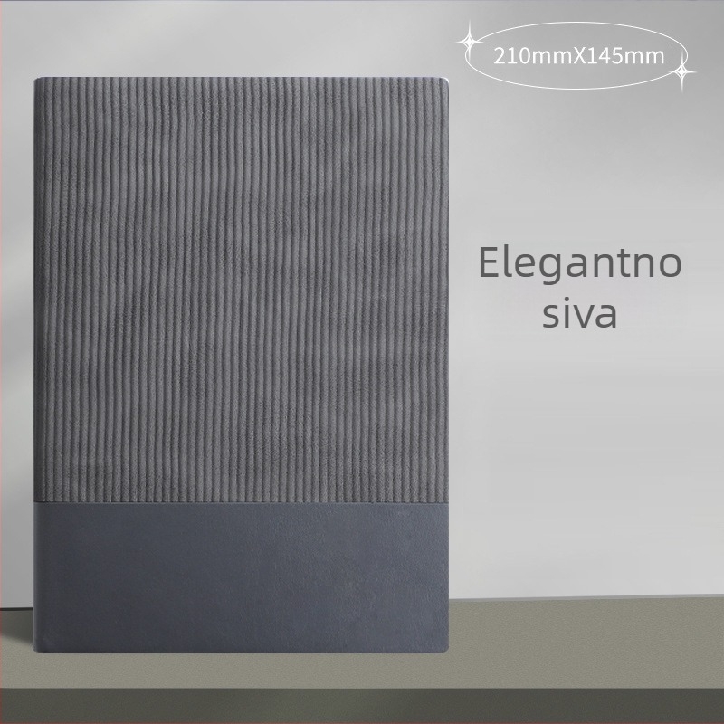 Set bilježnica s logom, format A5, mekana umjetna koža, spojene ljepilom, za poslovni ured, 160 stranica, u kutiji za poklon