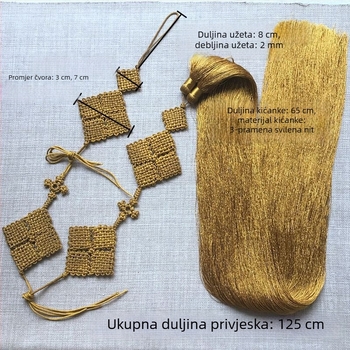 125 cm produženi kineski čvor privjesak u etničkom stilu – svečani ukras za sreću