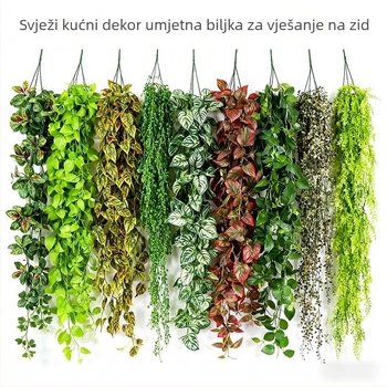 Umjetna pothos vinova s silikonim listovima za zidnu dekoraciju