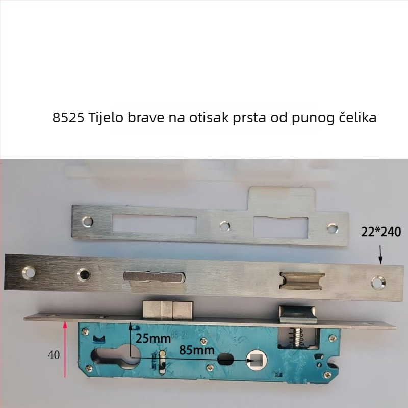85. serija nehrđajućeg čelika tijelo brave za unutarnja drvena vrata s otiskom prsta