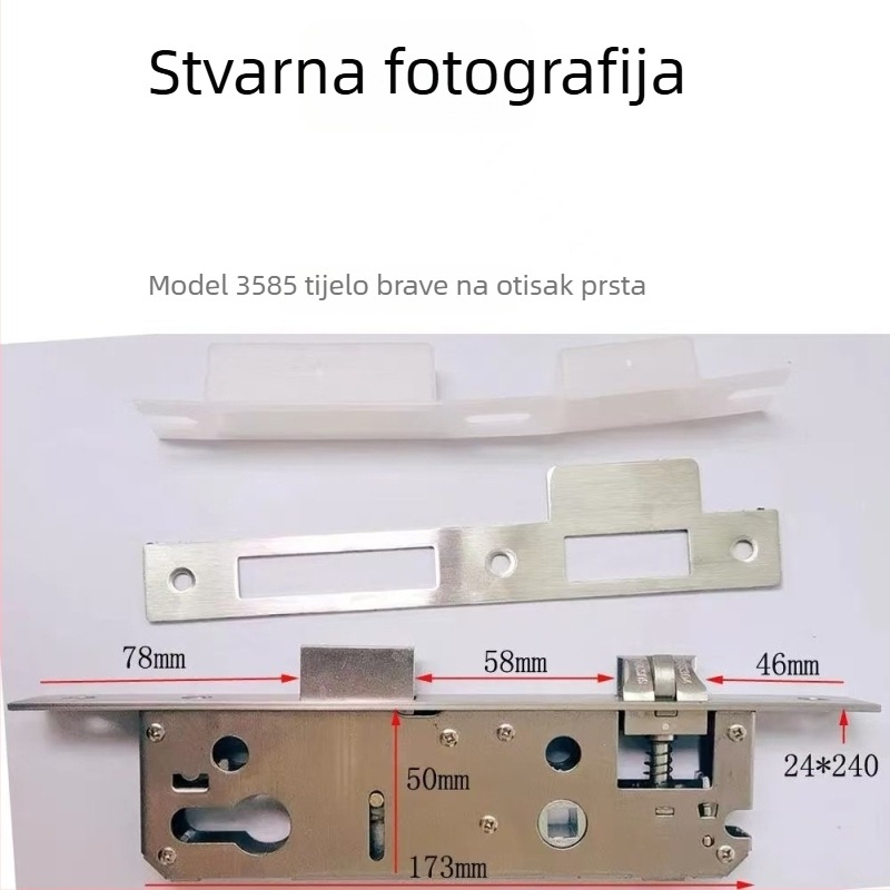 85. serija nehrđajućeg čelika tijelo brave za unutarnja drvena vrata s otiskom prsta