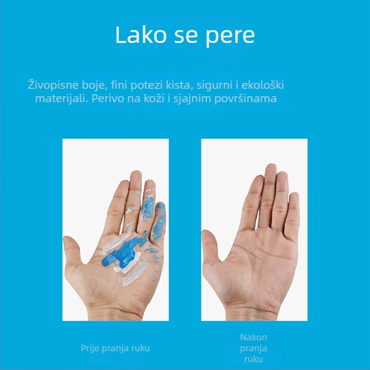 Yili dječje boje za crtanje prstima, 20 ml, perive akvarel boje za djecu