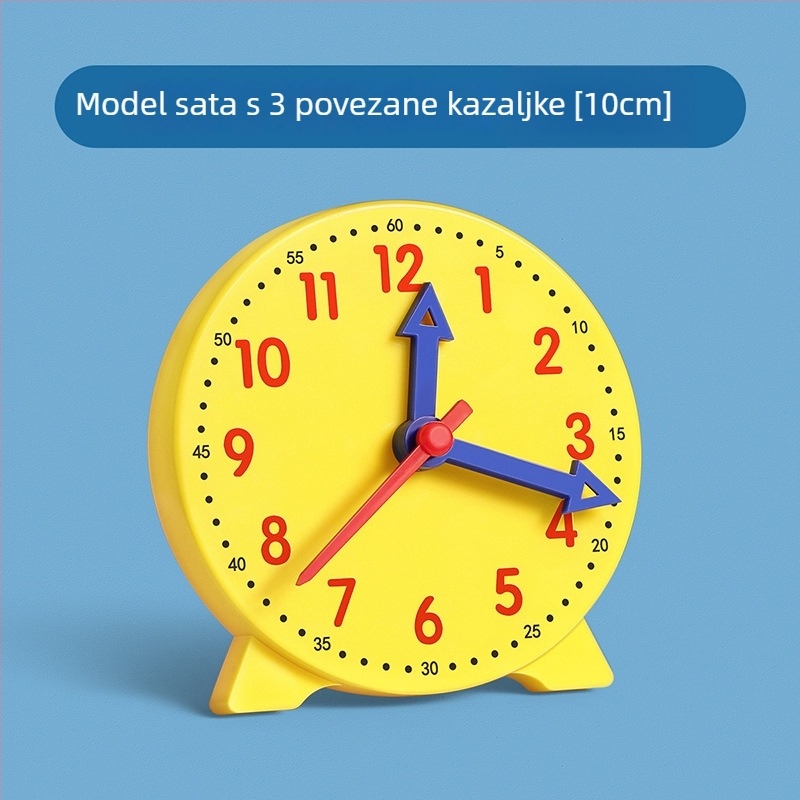 Model sata za osnovnu školu, ključni alat za učenje čitanja vremena za prvi i drugi razred.