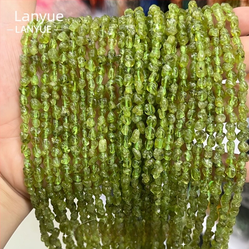 Maslinasto zelene kristalne facete perle za abakuse, prozirno zelene peridotne perle za DIY nakit