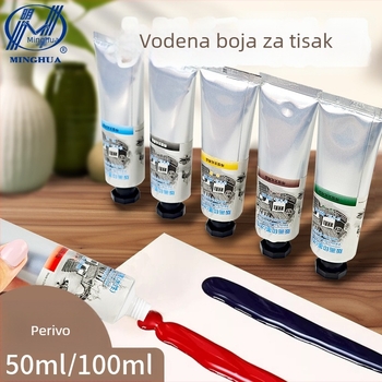 Tinta za grafiku na bazi vode, 50/100 ml, crni pigment, za reljefnu i intaglio tisk, valjci