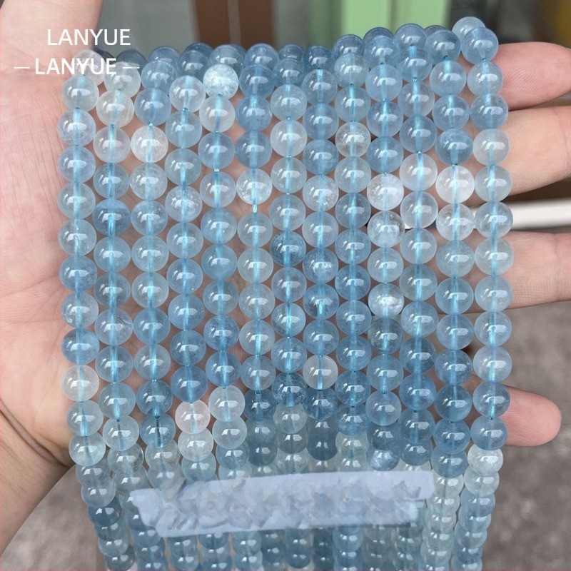 Prirodne akvamarinske faceted kuglice u obliku kocke, 4 mm, poluproizvodi za DIY nakit