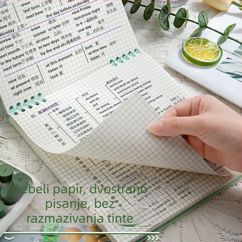 Nova kvadratna PP bilježnica s dvodijelnom naslovnicom i vezivanjem na prstenove