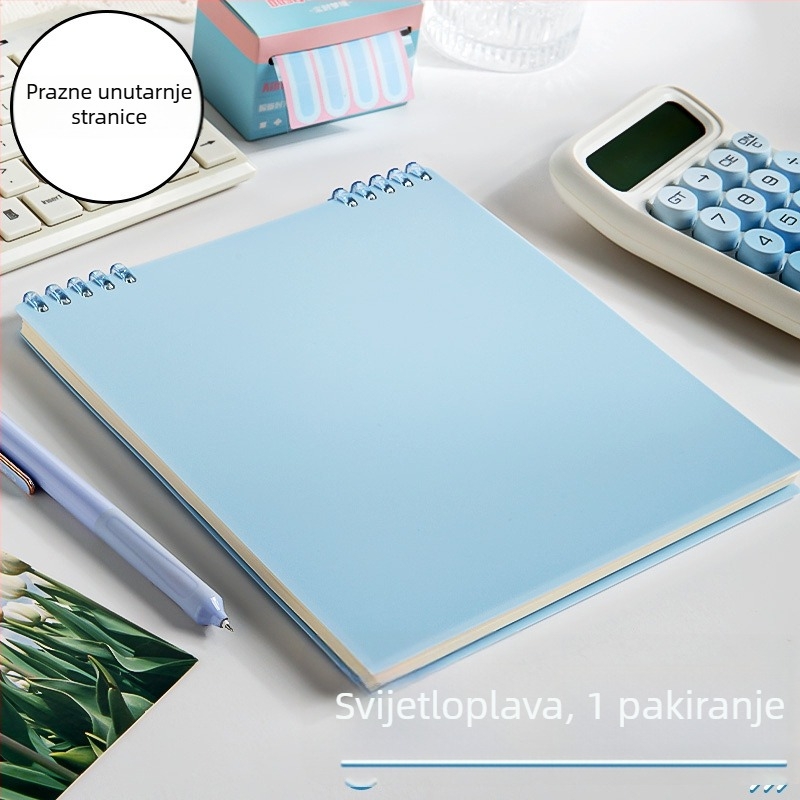 Nova kvadratna PP bilježnica s dvodijelnom naslovnicom i vezivanjem na prstenove